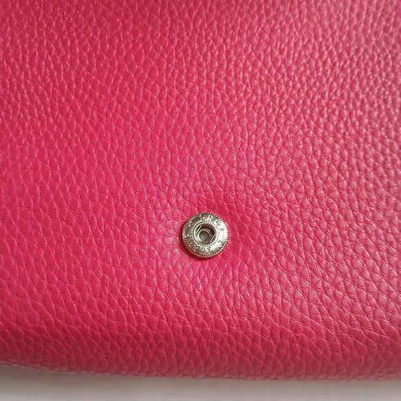 Giani Bernini's Crossbody Bag Hot Pink Rosettes Adjustable Straps Slip Pockets - Picture 10 of 15